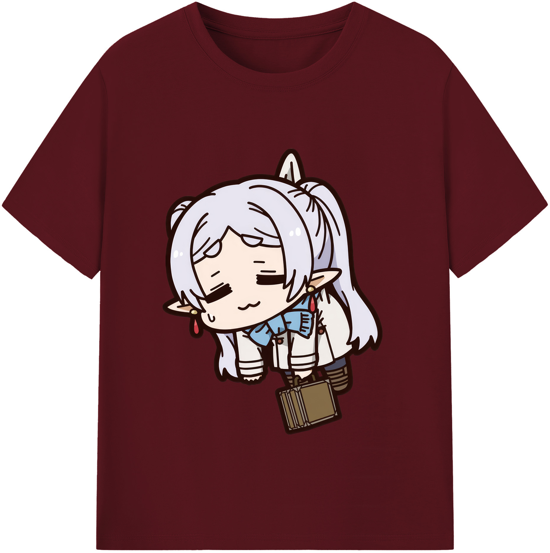 （画像用） 葬送のフリーレン Frieren 綿100％半袖Tシャツ（フロントプリント）